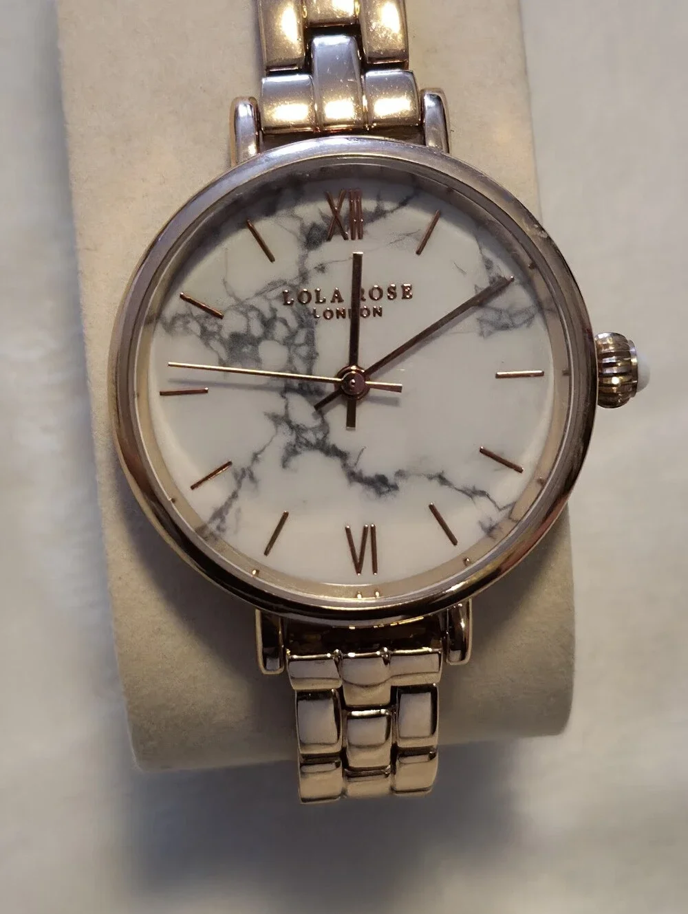 Lola Rose Rose Gold Marble Dial Women's Bracelet Watch